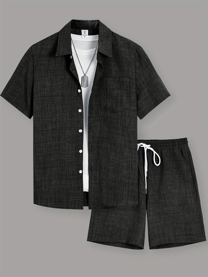 Lawson | Men's Lapel Shirt & Shorts Set