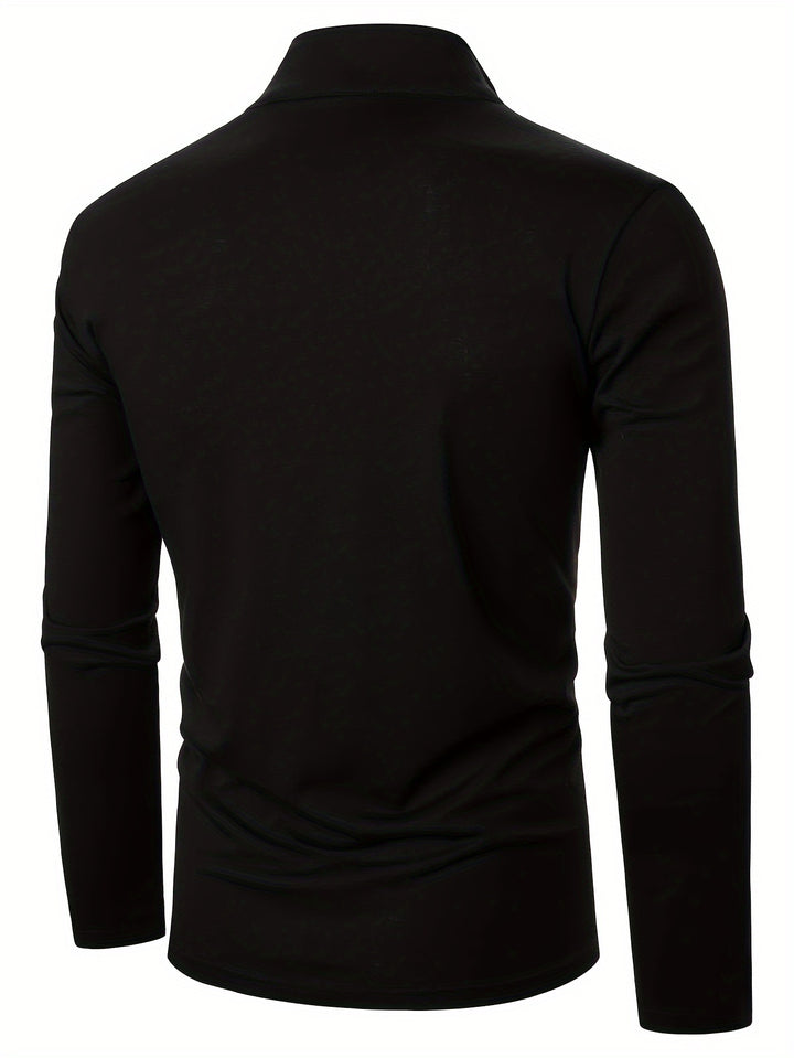 Spencer | Color-Block Quarter-Zip Polo Shirt