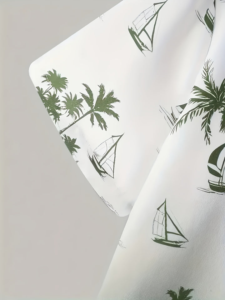 Whitaker | Men's Palm Print Shirt & Shorts Set