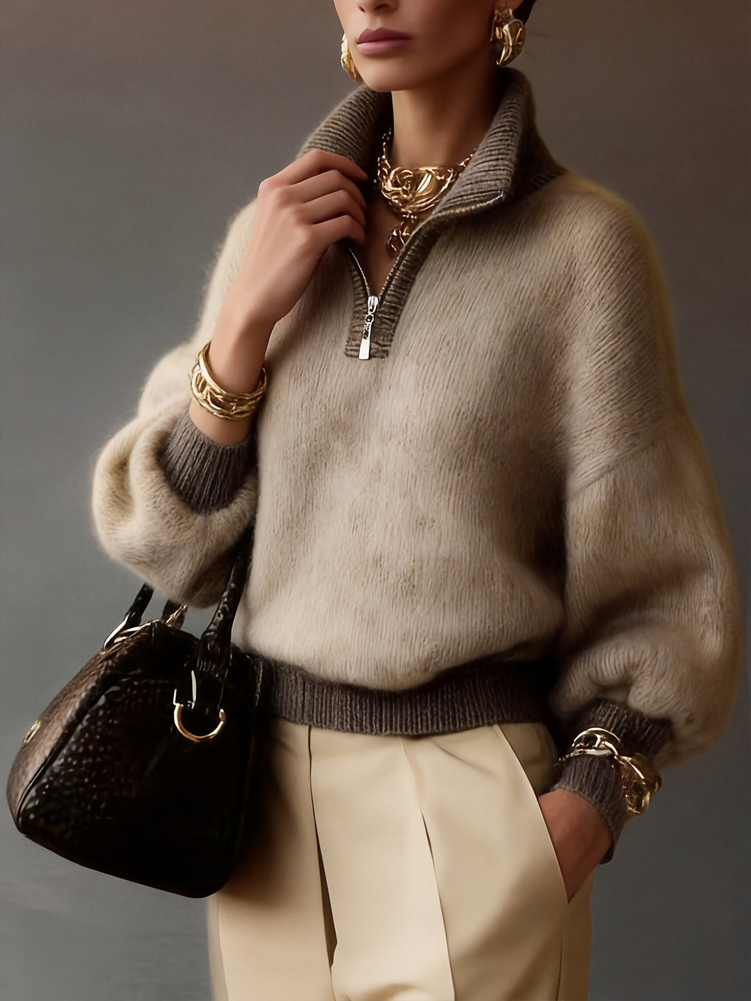 Sylvia | Relaxed Half-Zip Sweater
