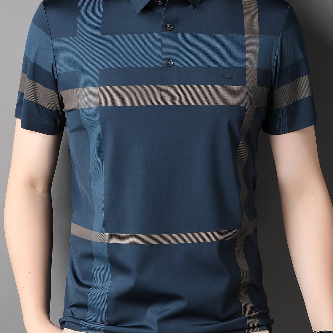 Rylan | Men's Plaid Lapel Short Sleeve Shirt