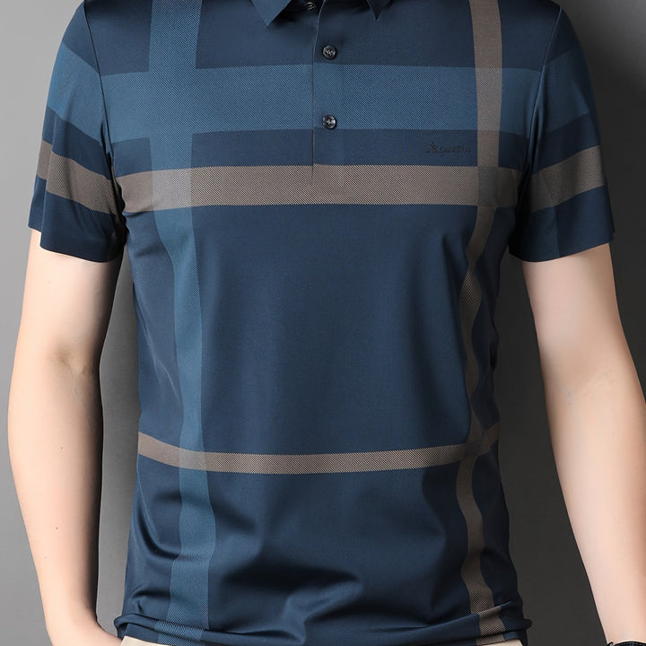 Rylan | Men's Plaid Lapel Short Sleeve Shirt