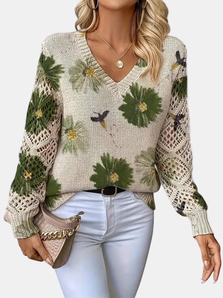 Marlisa | Floral Openwork Sweater