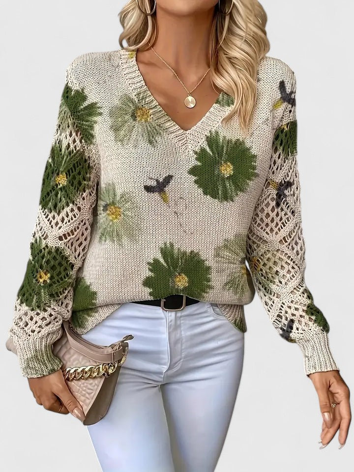 Camryn | Blossom V-Neck Sweater