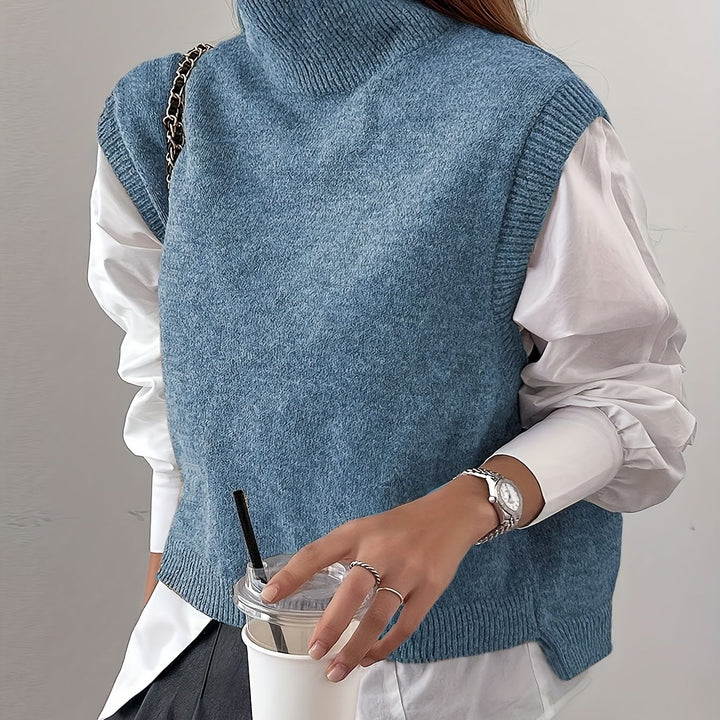 Elspeth | Elegant High-Neck Sweater Vest