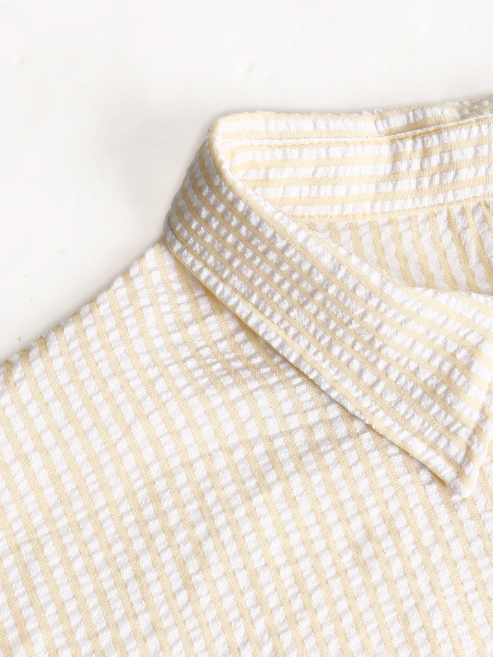 Wes | Men's Striped Bubble Gauze Long Sleeve Shirt