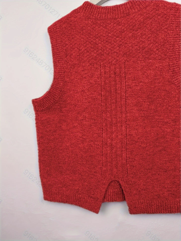 Beatrise | Classic Cable-Knit Sweater Vest