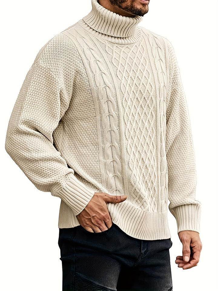 Garrett | Classic Cable-Knit Turtleneck Sweater