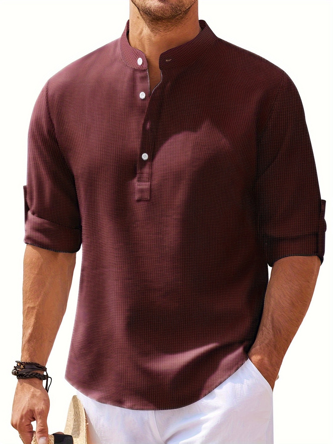 Winslow | Men's Stand-Collar Long Sleeve Shirt