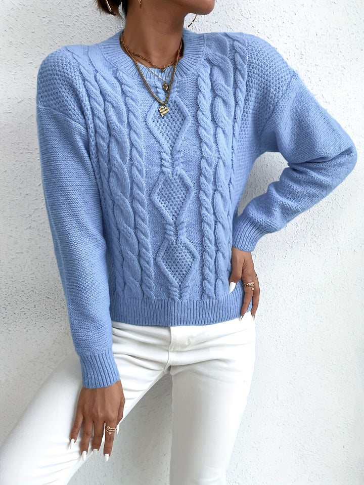 Valerie | Cable-Knit Round Neck Sweater