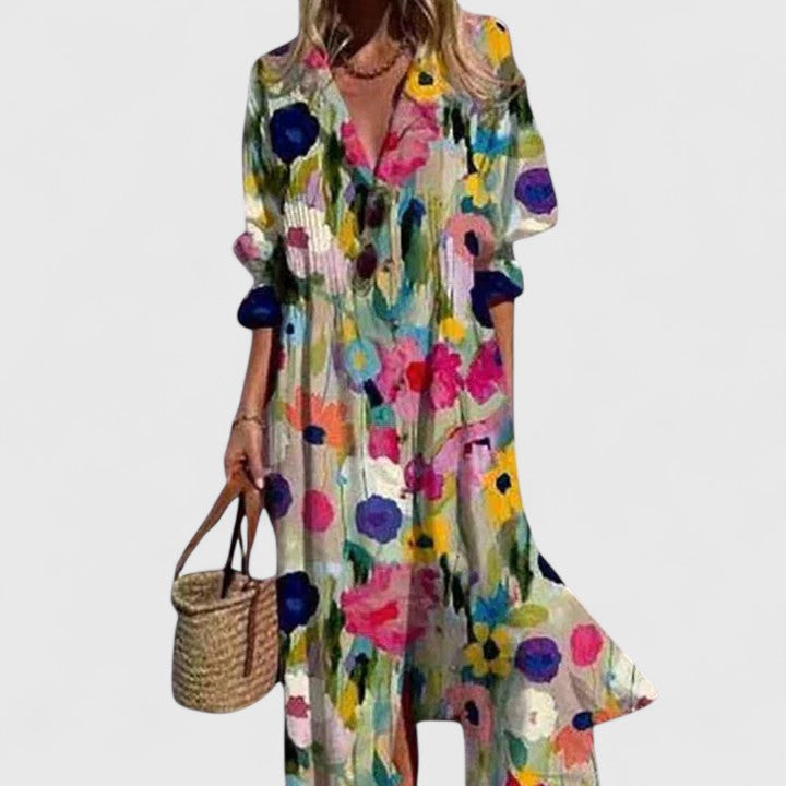 Thea | Artful Boho Maxi Dress