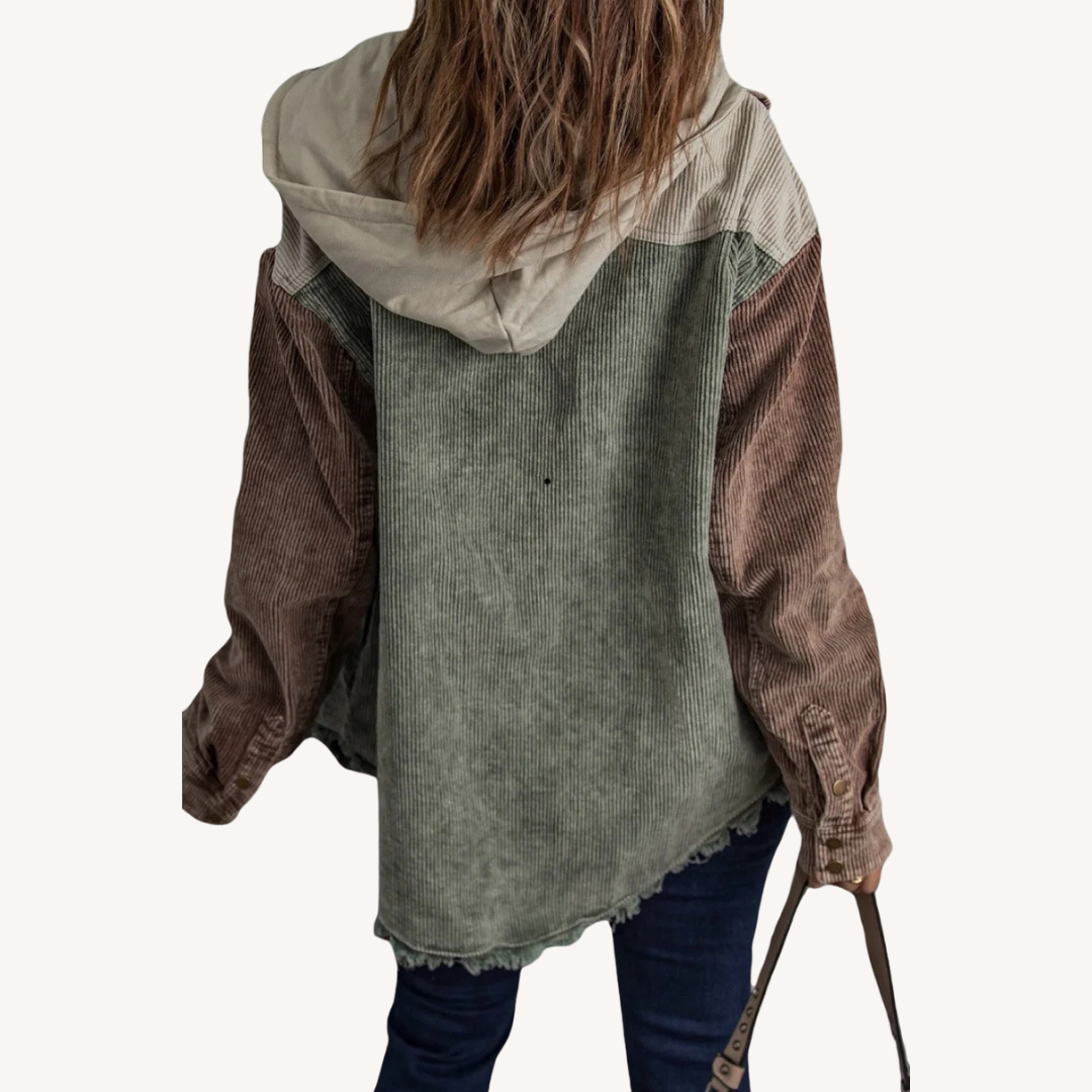 Paige | Retro Colorblock Hooded Jacket
