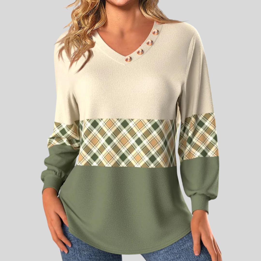Ellen | Panelled Colour-Block Top