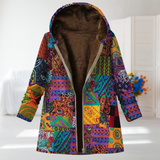Oriana | Patterned Hooded Coat
