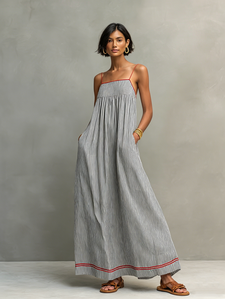 Coralie | Breezy Striped Maxi Dress