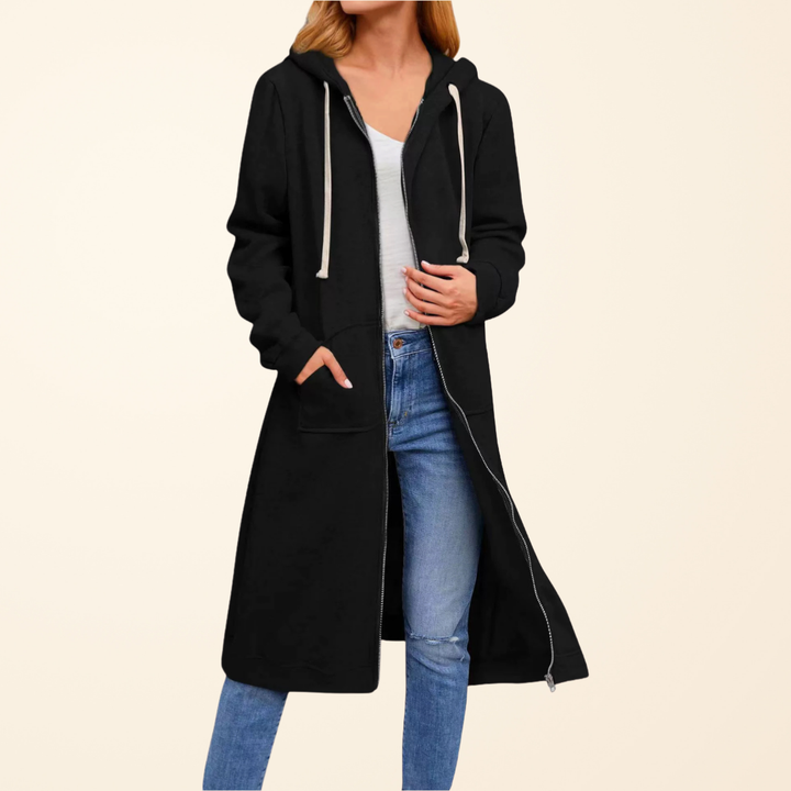 Brynn | Relaxed Zip-Up Longline Cardigan