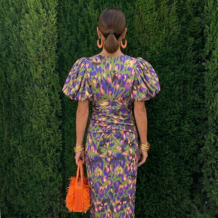 Camryn | Ruched Puff Sleeve Dress