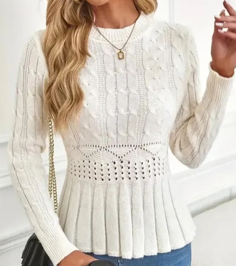 Lorenza | Textured Peplum Sweater