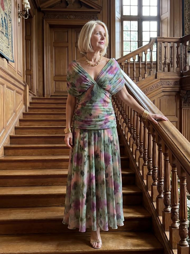 Delilah | Off-Shoulder Flowing Midi Dress