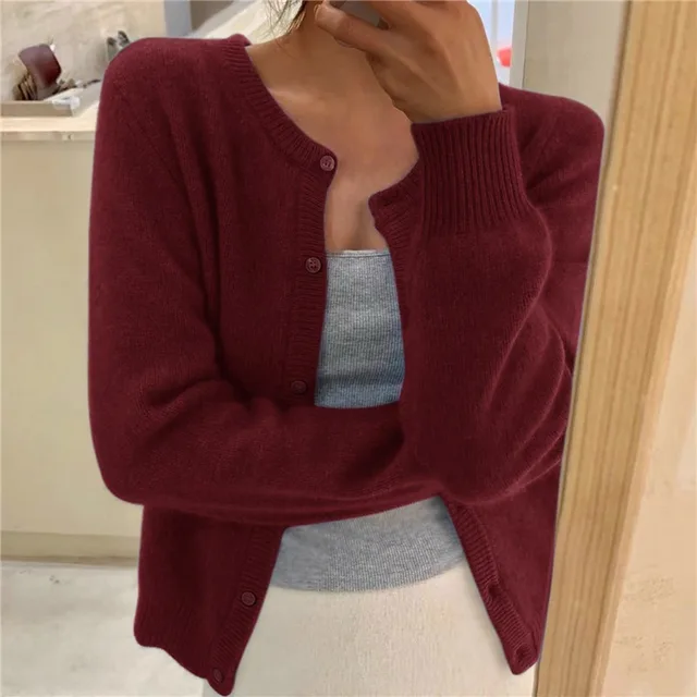 Adaline | Soft Knit Round-Neck Cardigan