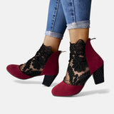 Corinthia | Lace-Detail Block Heels