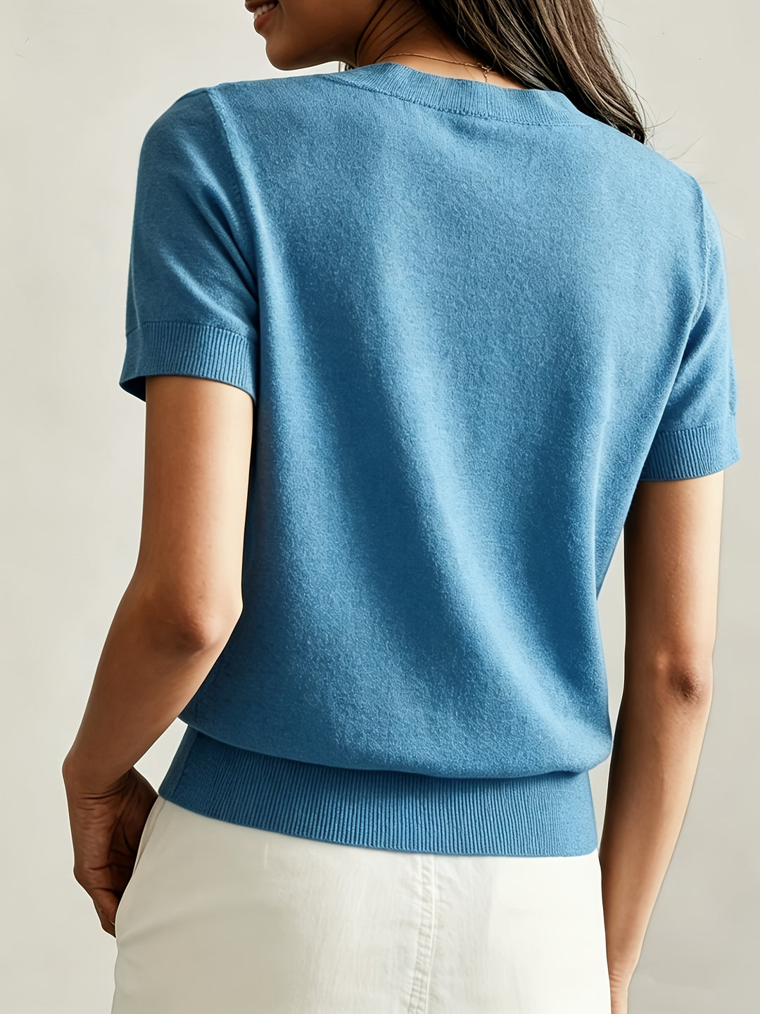 Margot | Refined Short-Sleeve Knit Top