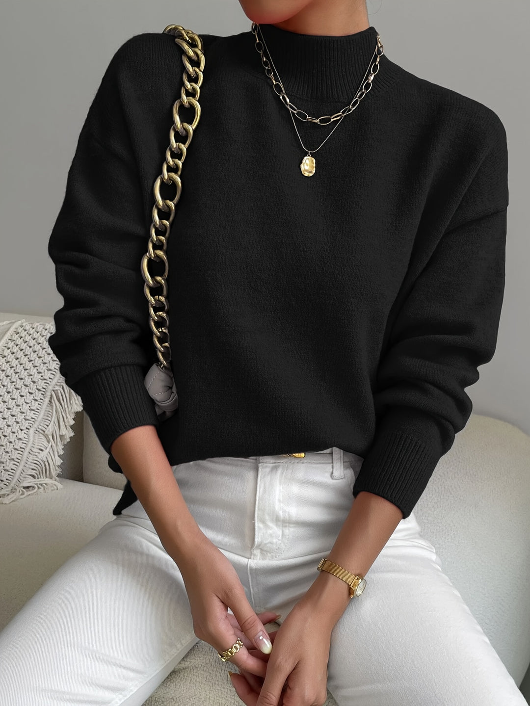Juniper | Relaxed Mock Neck Sweater