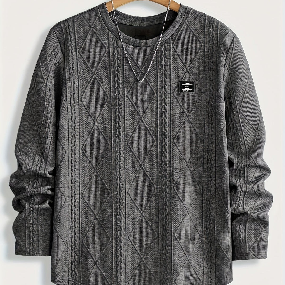 Harlan | Textured Crewneck Top