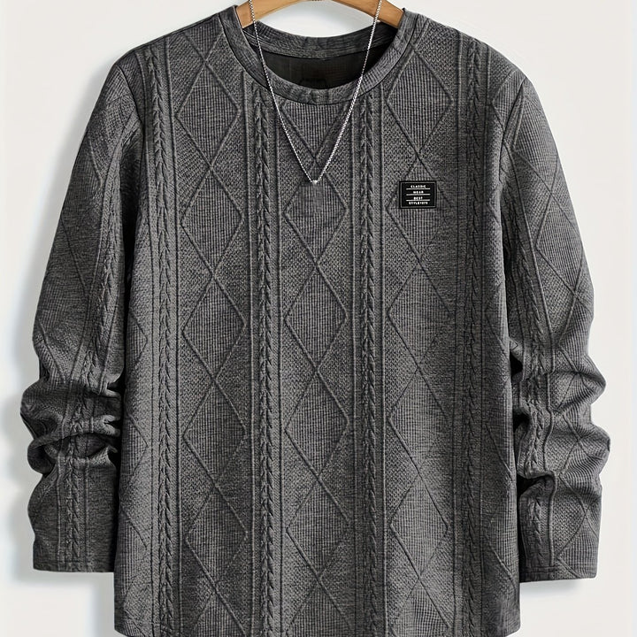 Harlan | Textured Crewneck Top