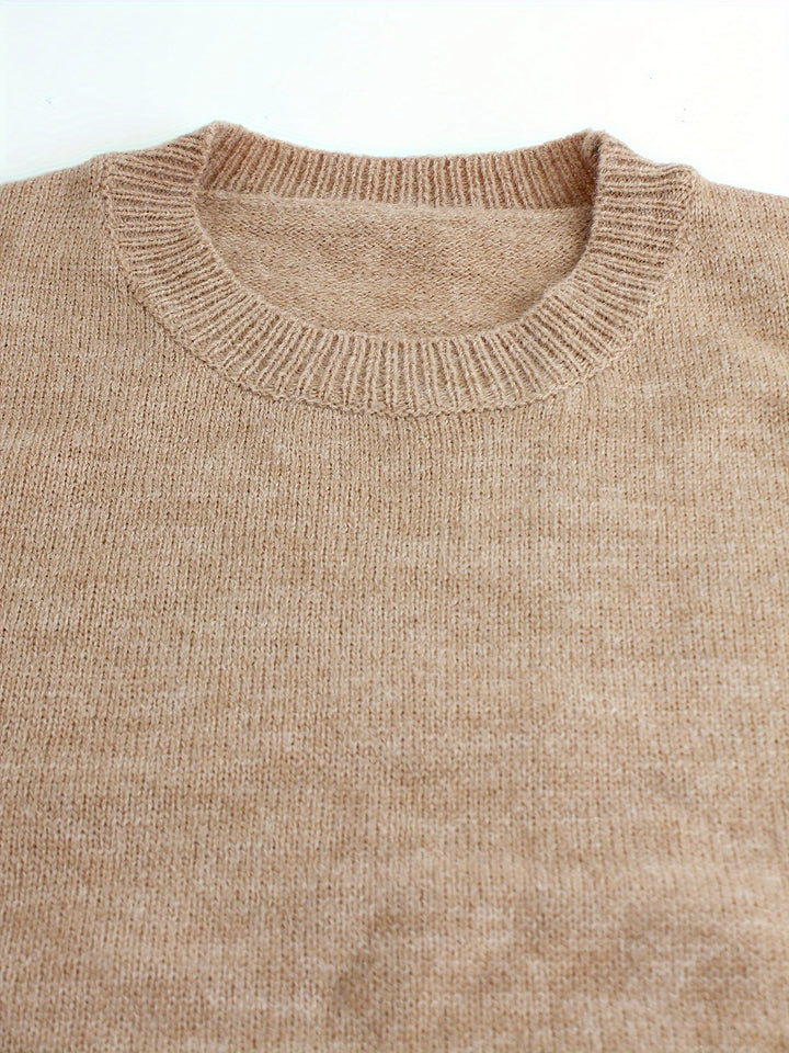 Eloise | Striped Ribbed Round Neck Sweater