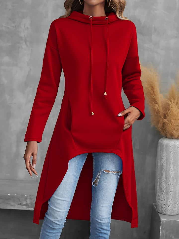 Marianne | High-Low Drawstring Hoodie