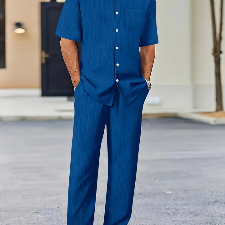 Landon | Men's Short Sleeve Shirt & Trousers Set