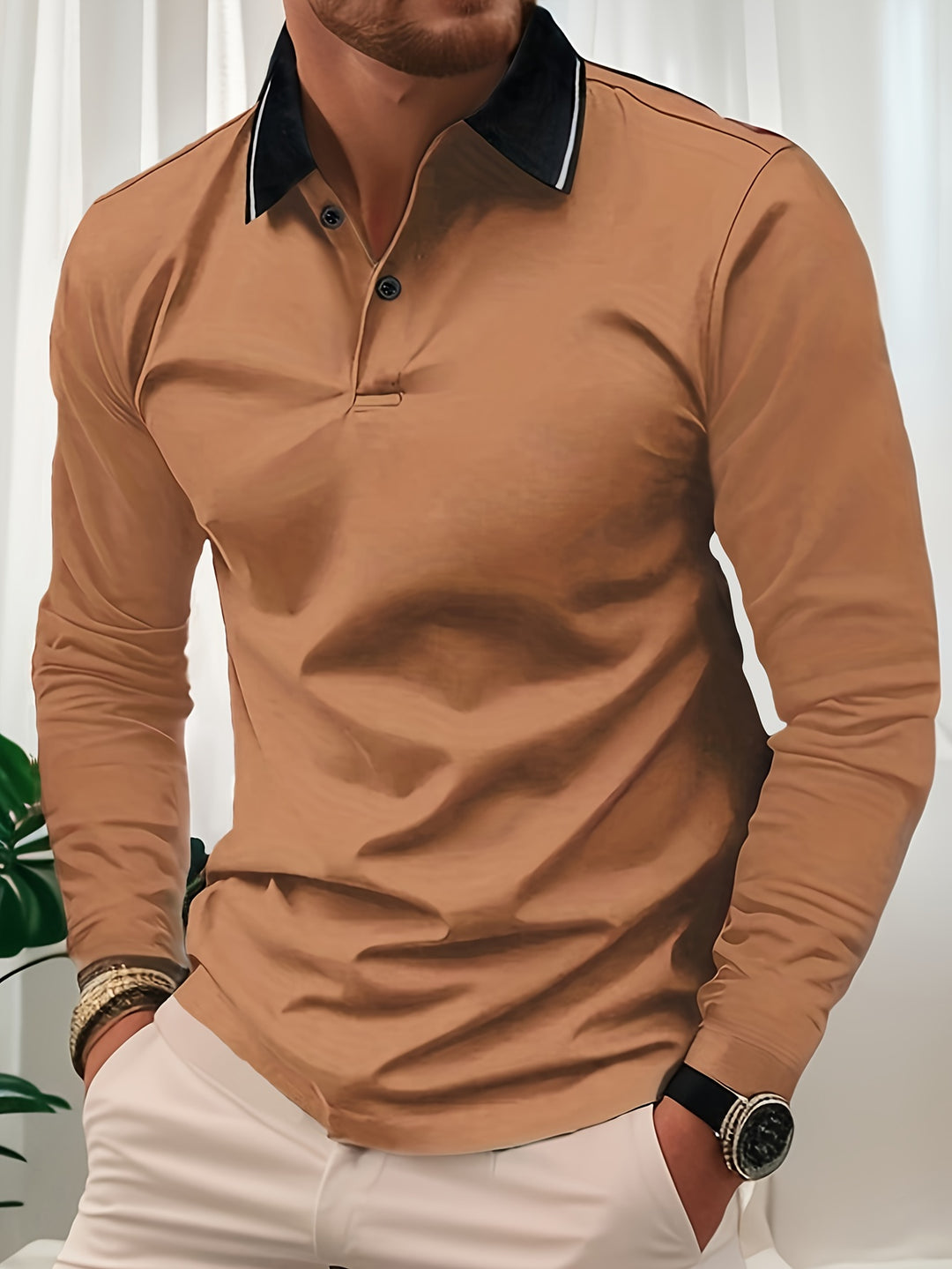 Harvey | Refined Long-Sleeve Polo Shirt
