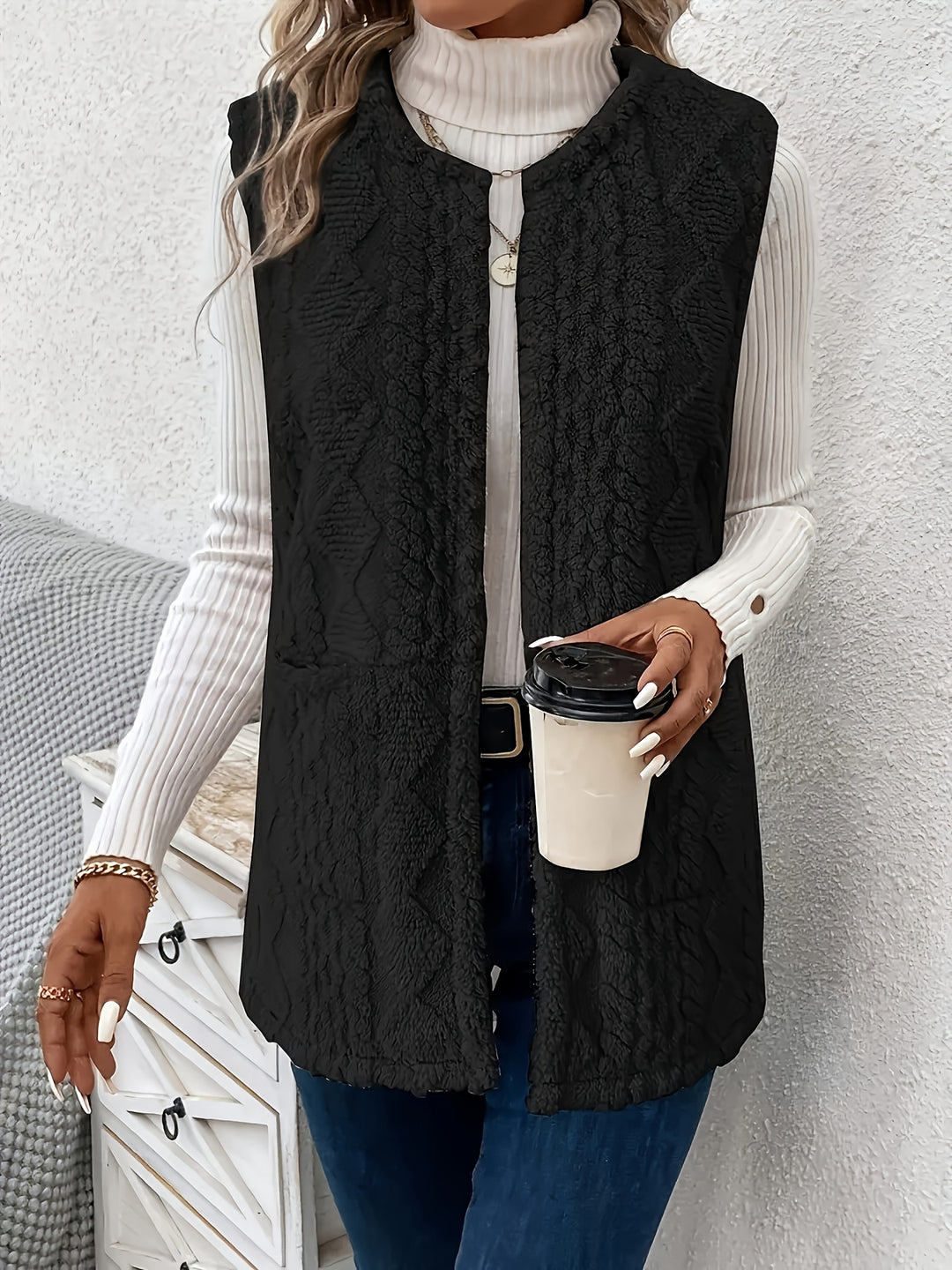 Ivy | Soft Textured Sleeveless Vest