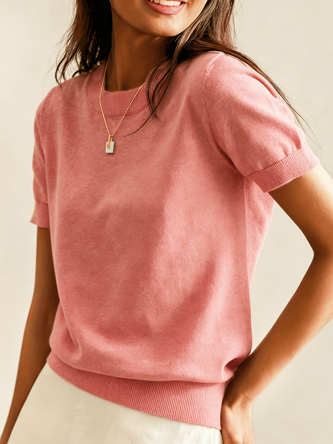 Margot | Refined Short-Sleeve Knit Top