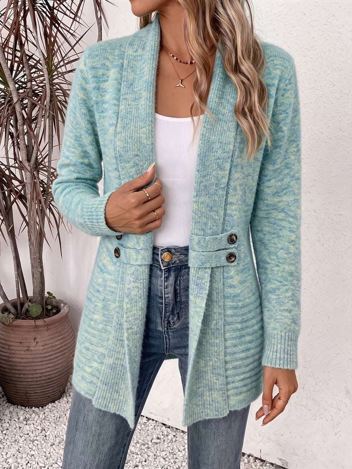 Daphne | Ribbed Button-Tab Cardigan