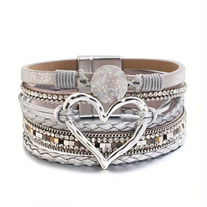 Blanche | Layered Heart Cuff Bracelet