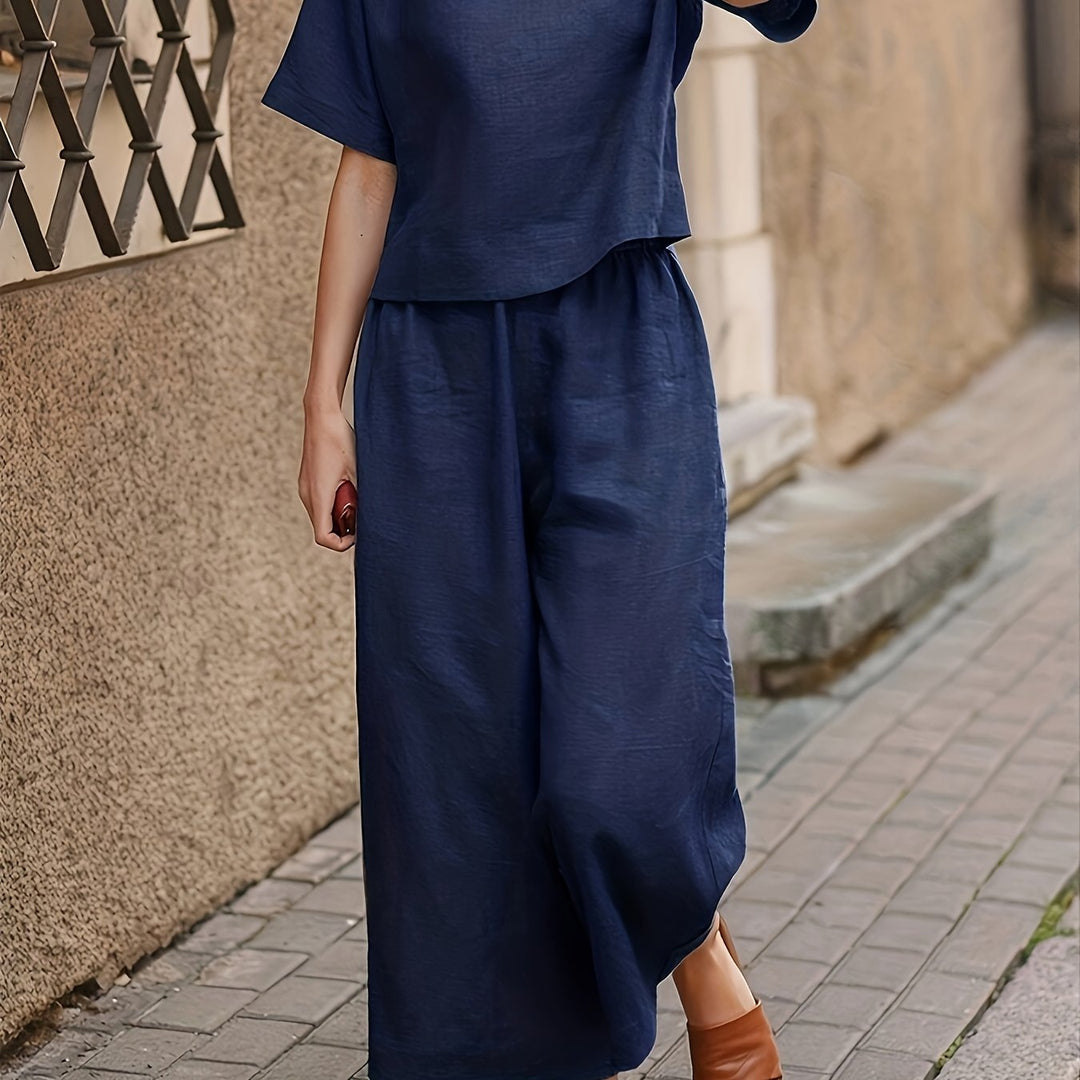 Coralie | Relaxed Wide-Leg Two-Piece Set