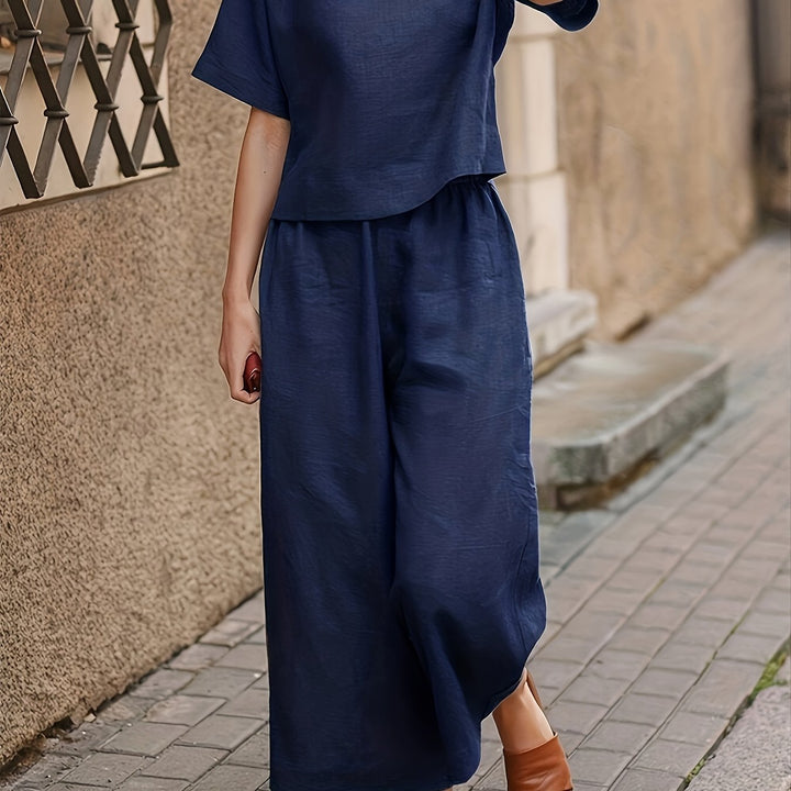 Coralie | Relaxed Wide-Leg Two-Piece Set