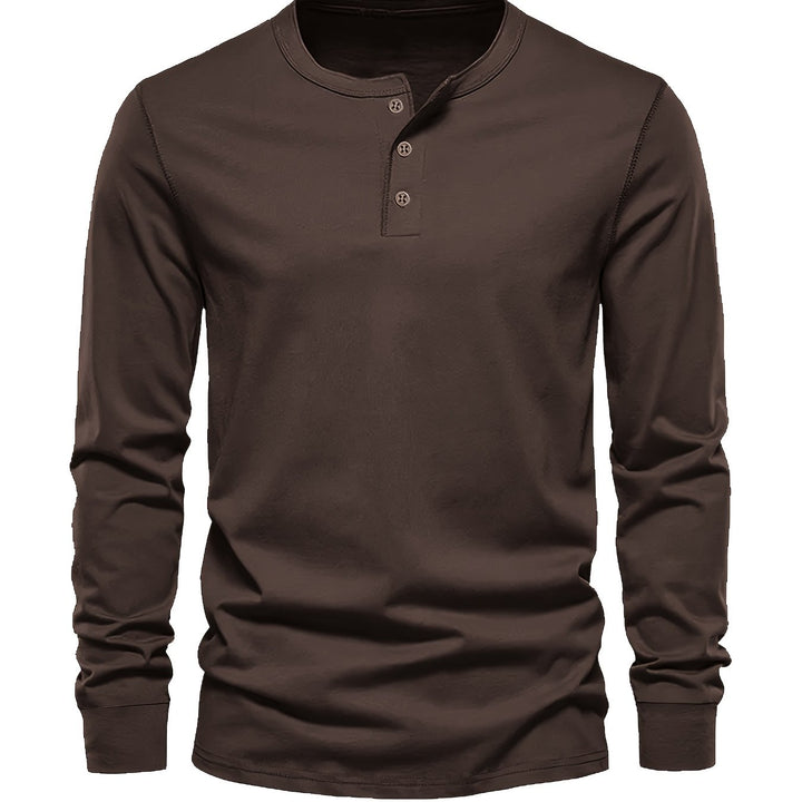 Seth | Men's Long Sleeve Cotton Henley