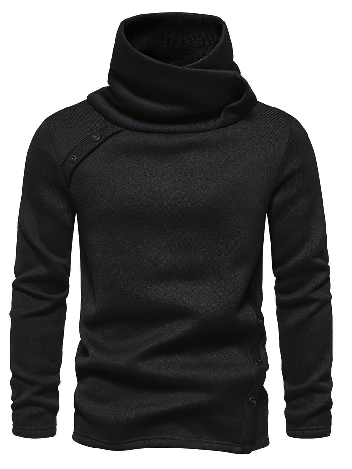 Desmond | Slouchy Collar Button-Up Sweater