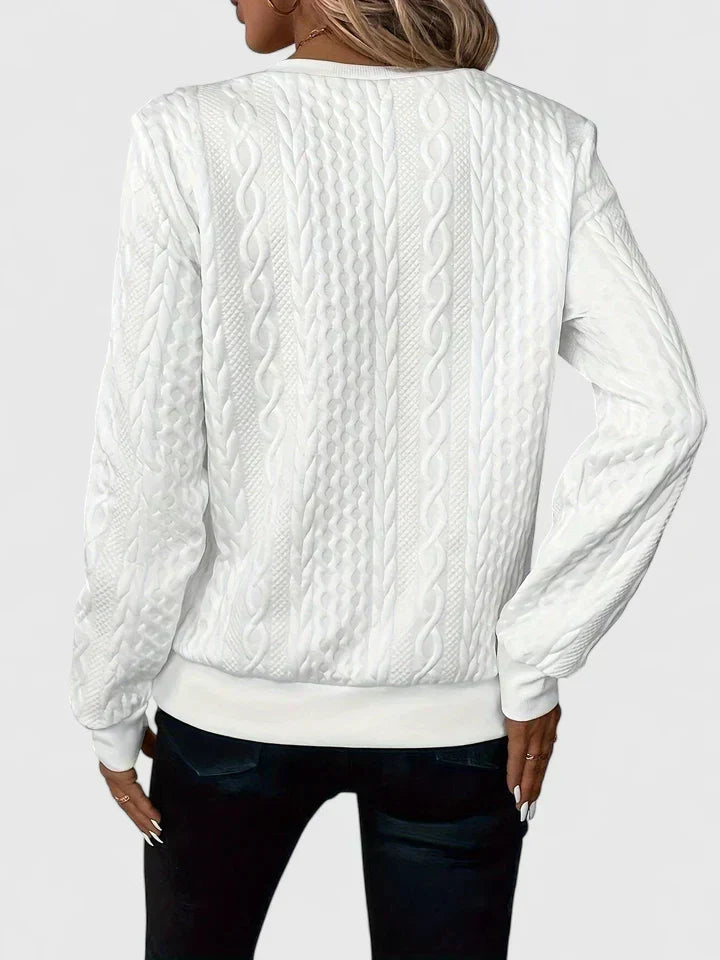 Whitney | Textured Half-Zip Sweater