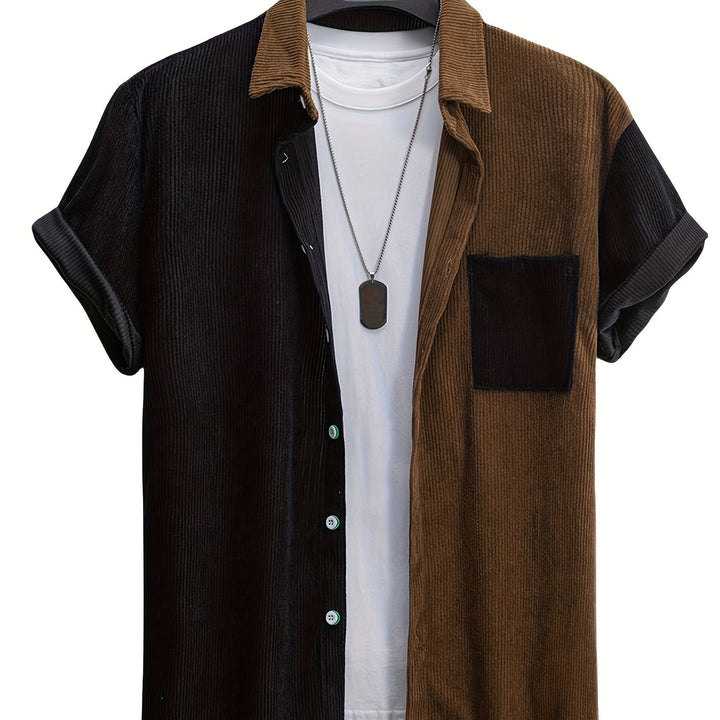 Dexter | Men's Bohemian Patchwork Button-Up Shirt
