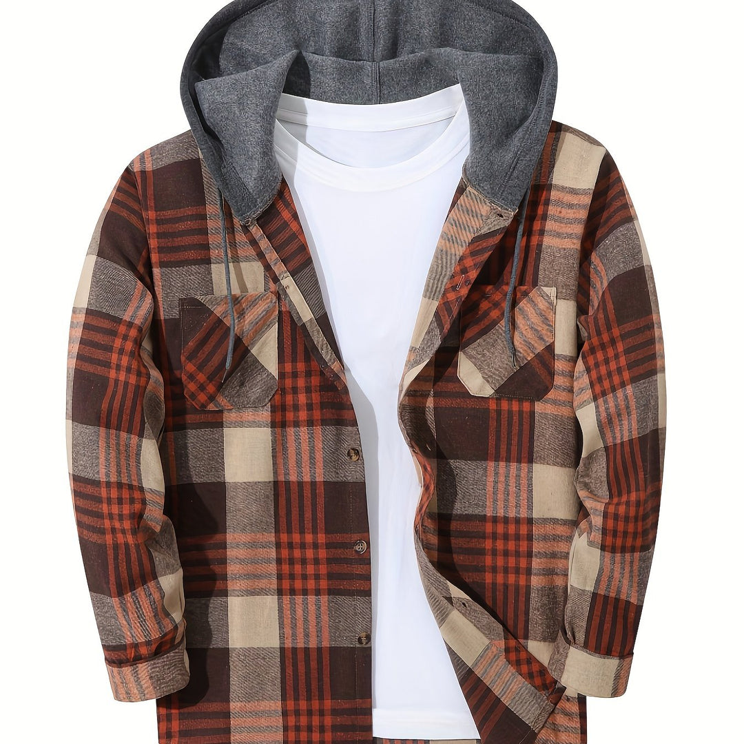 Foster | Rugged Plaid Hooded Shirt