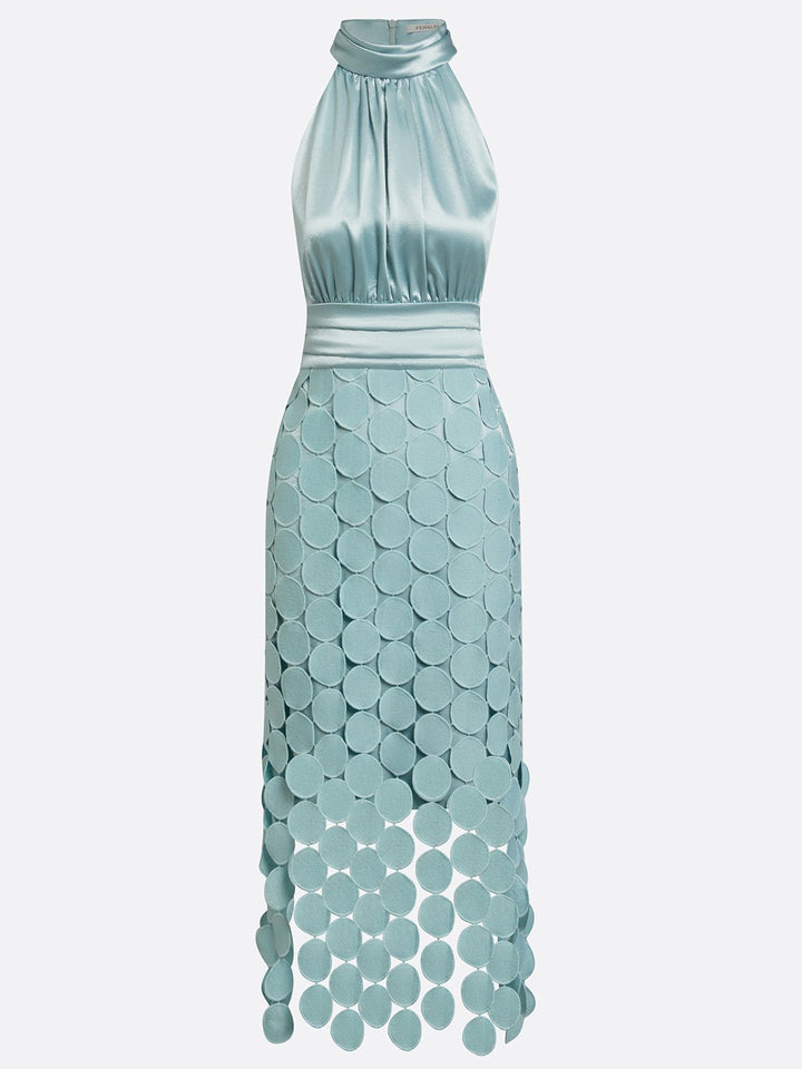Audrey | Sculpted Halter Midi Dress
