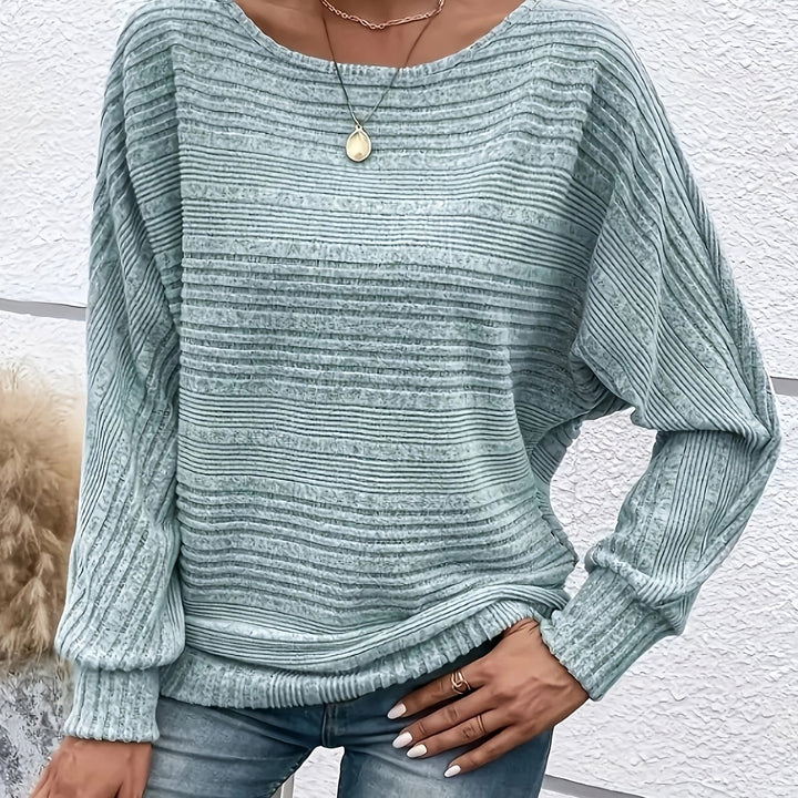 Vivienne | Relaxed Ribbed Batwing Top