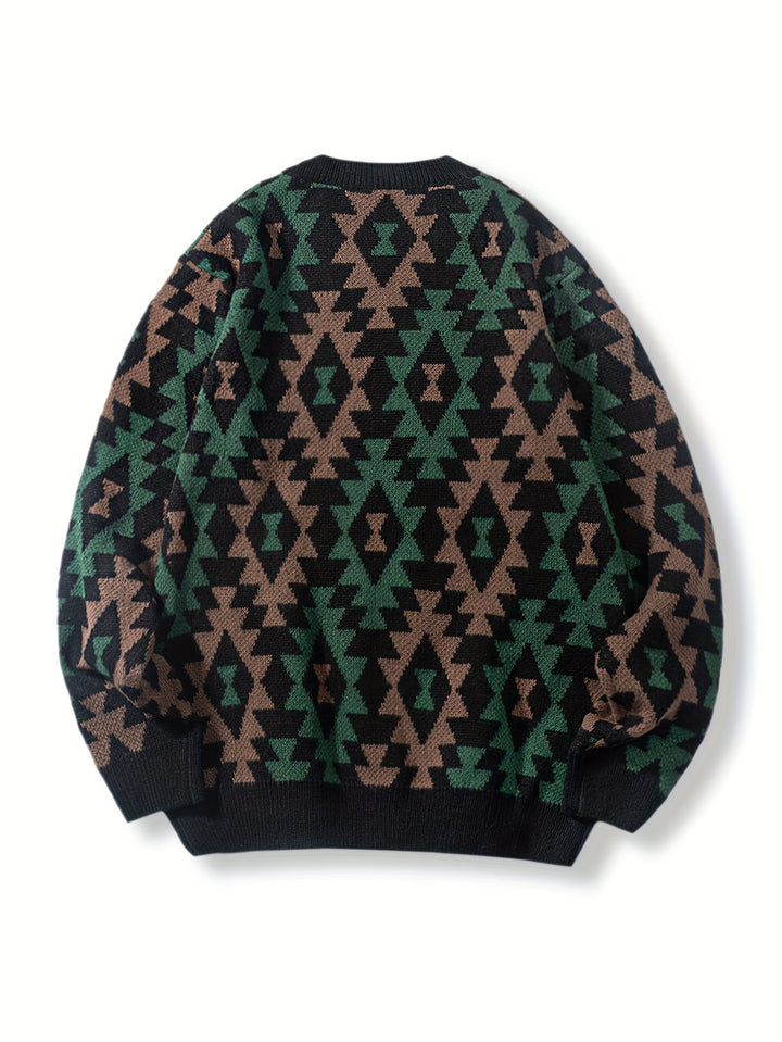 Harrison | Patterned Crewneck Sweater