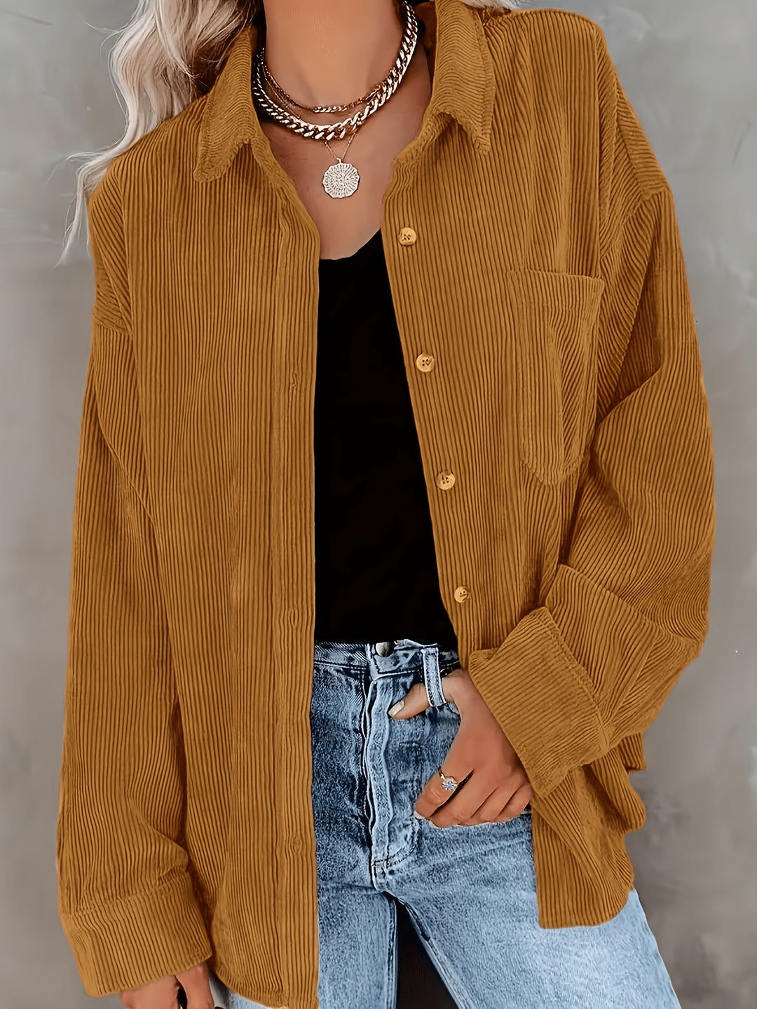 Pearl | Relaxed Textured Button-Up Shirt