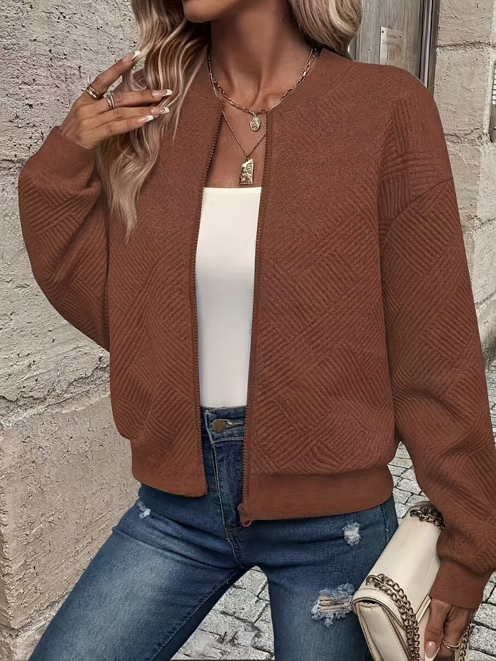 Charlotte | Textured Zip-Up Jacket