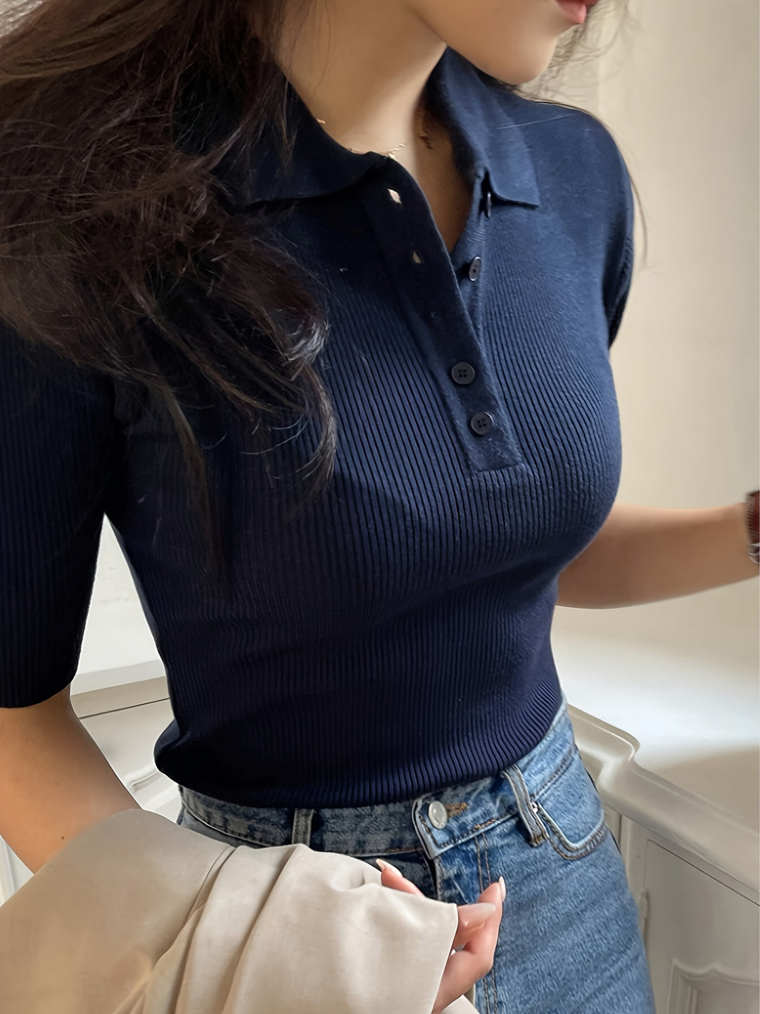 Elise | Refined Collared Top